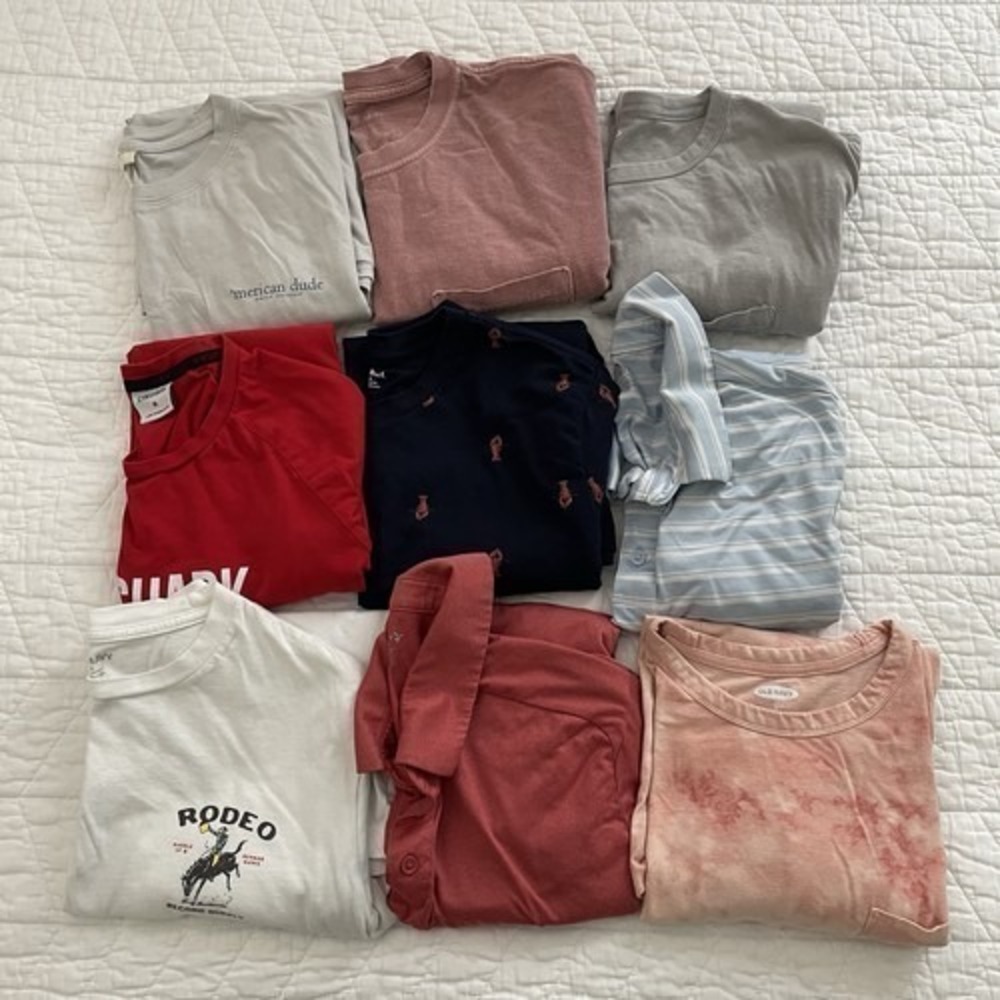 Men's T-Shirt Lot Size M 9pc Gymshark Old Navy PacSun Simply Southern